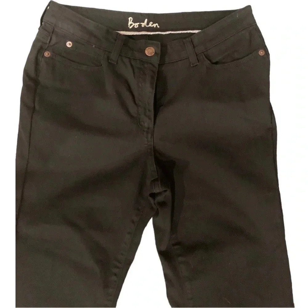 Boden Women’s Denim Black Cotton Stretchy Jeans Neutral Preppy Mod Comfort - Picture 4 of 5